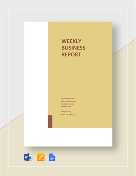 Business Weekly Report Cover Page 的图像结果