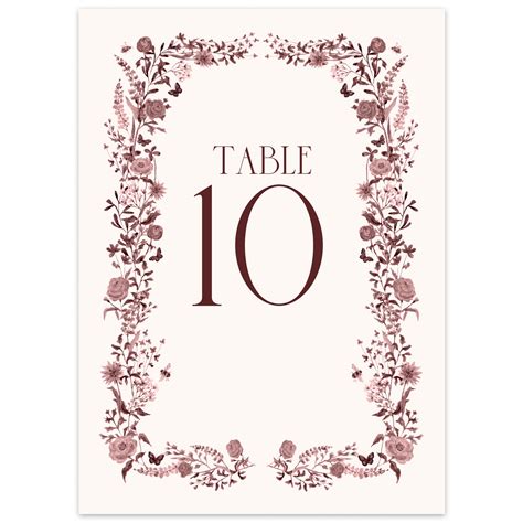 Vintage & Retro Wedding Table Numbers - Worksheets Library