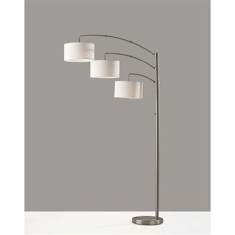 Cabo Brushed Steel Arc Lamp at Futonland