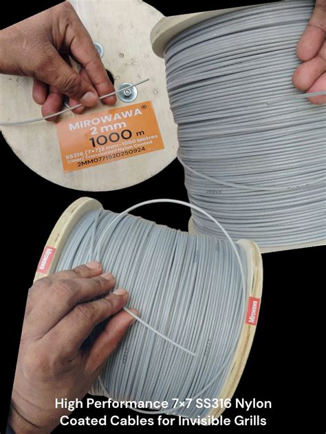 2.5*( 7×7) Invisible Grill Cable Wire Rope 2.5 MM SS316 Stainless Steel ...