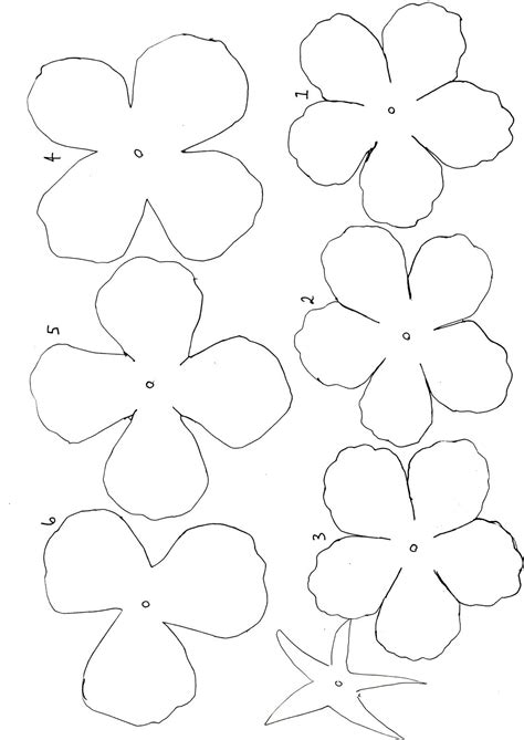 Downloadable Free Printable Paper Flower Templates