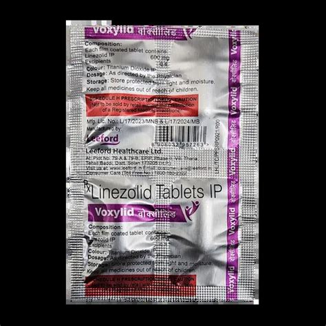 VOXYLID 600MG TABLET 4'S: Price, Uses, Side Effect, Composition ...