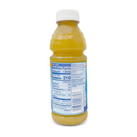 Tropicana Orange Juice Food Label