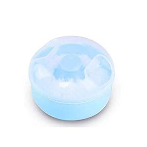 Buy BLUE C Baby Soft TALCUM Powder CASE Puff Sponge Plush Container Box ...