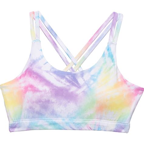 Kyodan Big Girls Padded Crisscross Sports Bra - Low Impact - Save 55%