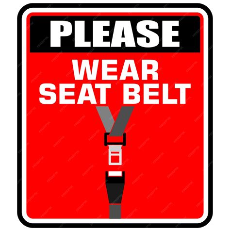 Premium Vector | Please wear seat belt poster vector