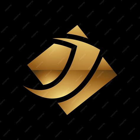 Premium Vector | Golden letter j symbol on a black background icon 5