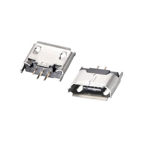 uxcell 30PCS Micro USB Female Socket Connector Jack Port, 5-Pin 180 ...