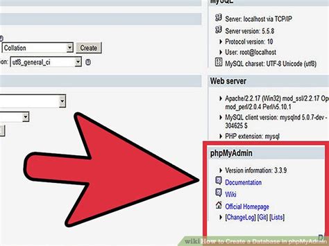 Image result for How to Create a Database Using phpMyAdmin