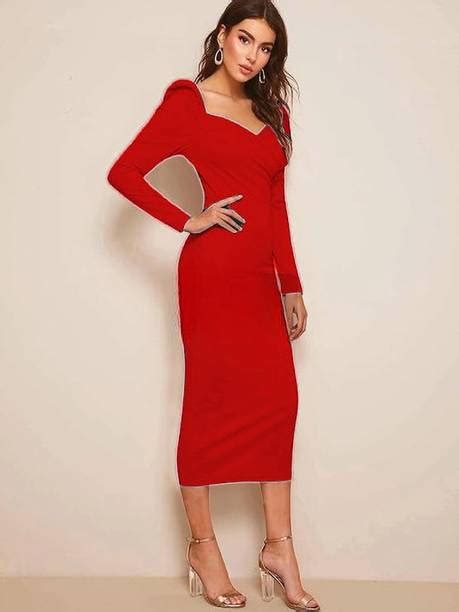 Red Bodycon Dress - Buy Red Bodycon Dress online at Best Prices in ...