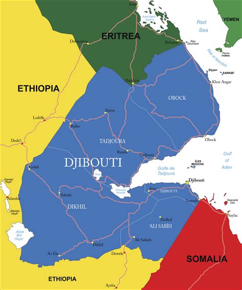 Africa Djibouti Map