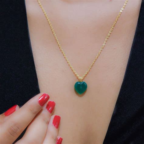 ONEarth - Green Jade Stone Pendant with Chain
