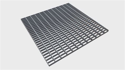 Open mesh steel grating flooring - Buy Royalty Free 3D model by ...
