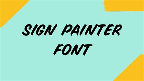 Sign Painter Font Free Download