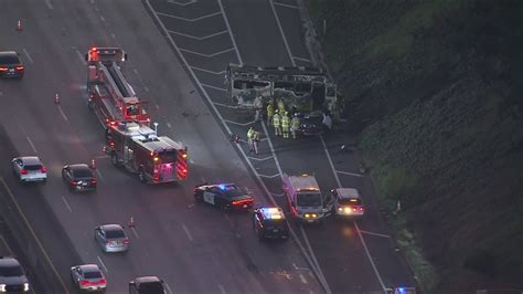 Uber driver killed after crashing into food truck on 10 Freeway in Mid ...