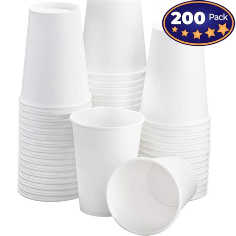 Buy Restaurant Grade 12 Oz White Paper Coffee Cups 200 Pack By Avant ...