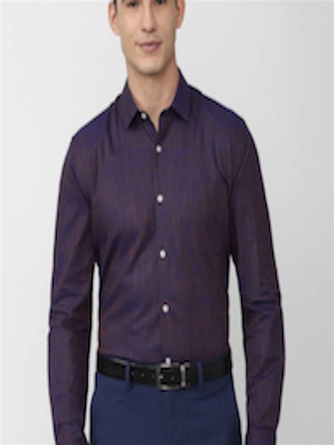 Buy Peter England Men Purple Formal Long Sleeve Shirt - Shirts for Men ...