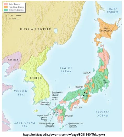 Mapa De Tokugawa The National Map Of Japan In The Tokugawa Shogunate