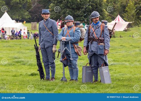 French Infantry Soldiers of WW1. Editorial Stock Photo - Image of ...