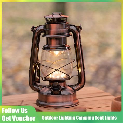 Led Camping Lantern, Retro Waterproof Portable Rechargeable Accessories ...