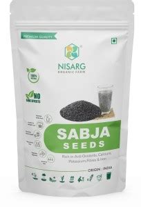 Nisarg Organic Farm Nisarg Organic Sabja Seeds| Basil Seeds| 100 ...