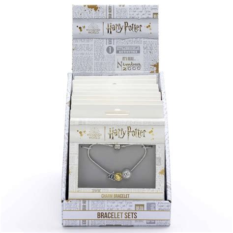 HARRY POTTER - Display - Bracelet with 3 Charms X 10 - Silver Plated ...