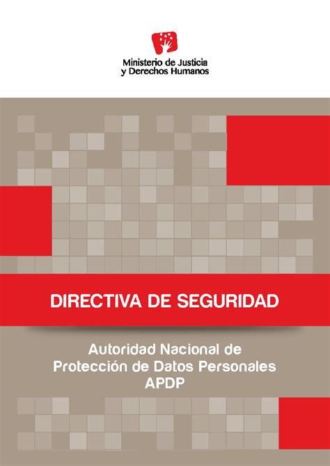 Directiva de Seguridad de la Información - Ley N° 29733 aPDP - Studocu