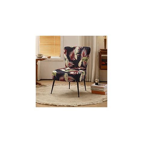 Buy Montary Velvet Fabric Slipper Accent Chair, Farmhouse Retro Modern ...