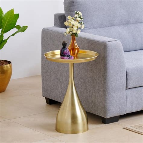 Buy Helios Eros Metal End Table - Gold from Helios by Home Centre at ...