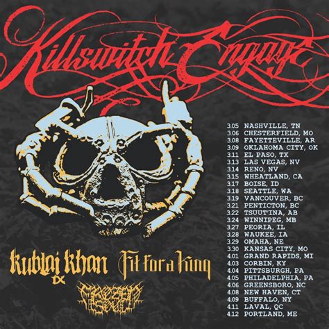 Killswitch Engage Announce Spring 2025 North American Tour