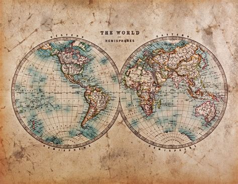 Vintage World Map 的图像结果