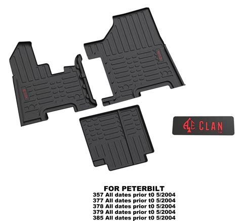 PETERBILT 379 Floor Mats Custom Fit Tray Style-Manual Transmission ...