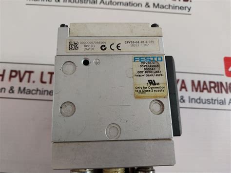 Festo Cpv10-vi Valve Terminal Control 24V Dc 10Bar/145Psi – Aeliya ...