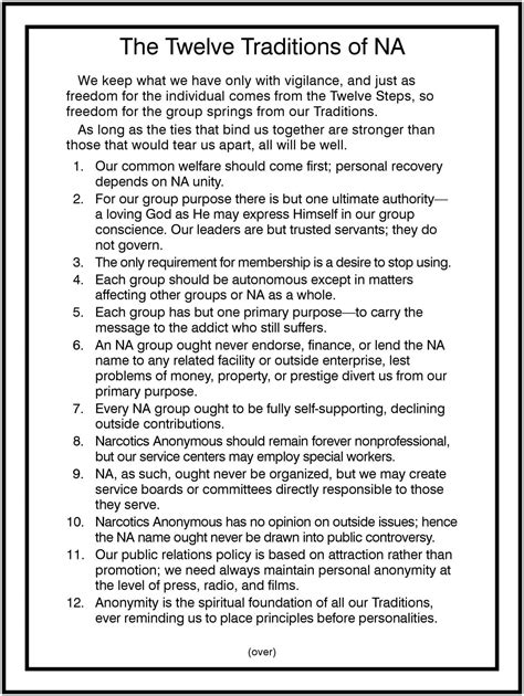 Twelve Traditions - Western North Carolina Area of Narcotics Anonymous