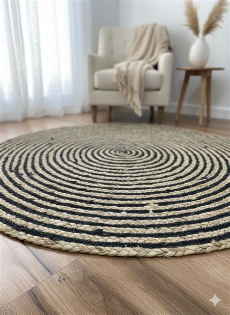 3 Feet Round Jute Rugs – Twamev Homes