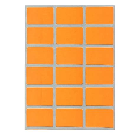 Paper Label Blank Orange Colour Sticker Labels Size 30 x 20 mm Qty ...