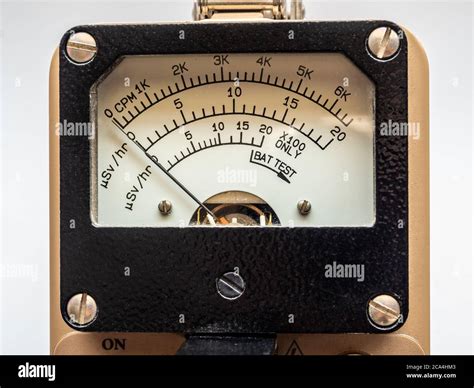 Count per minute scale for radiation contamination and microSIevert per ...