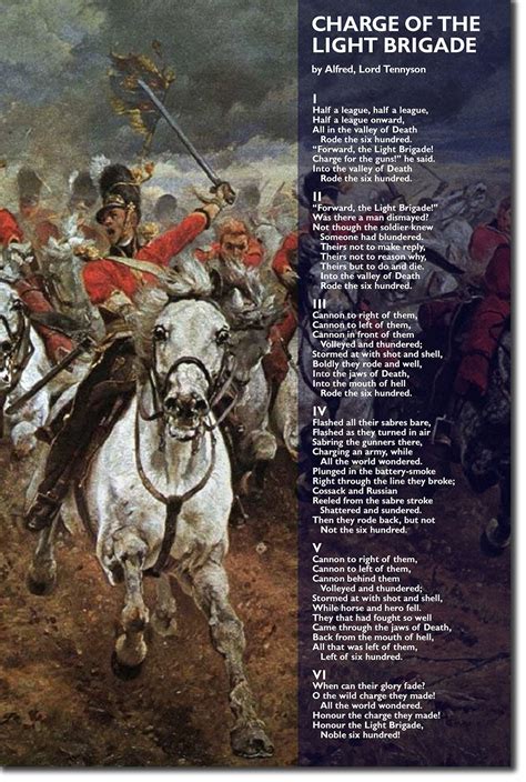 Charge of the Light Brigade - Poem by Lord Alfred Tennyson - Art Print ...