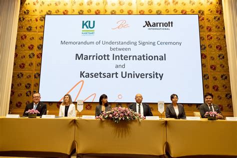 KU-KU News | MARRIOTT SIGNS MOU WITH KASETSART UNIVERSITY