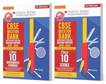 Oswaal CBSE Question Bank Maths Standard & Science (Set of 2 Books) For ...
