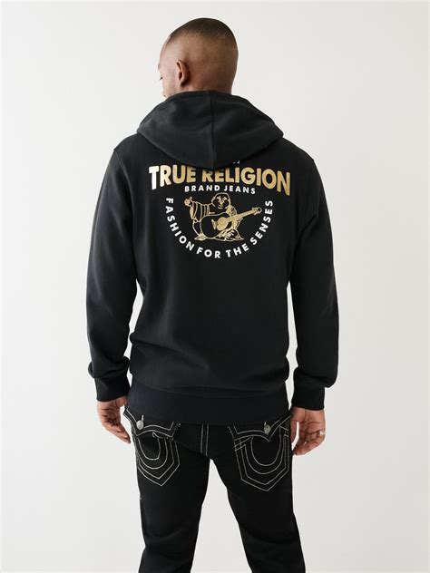 METALLIC BUDDHA LOGO ZIP HOODIE | True Religion