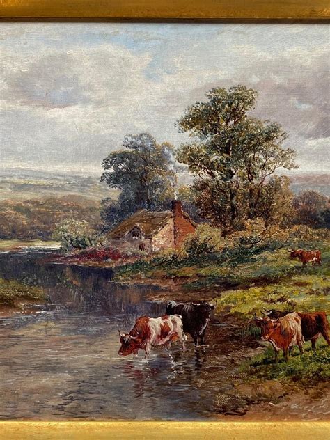 Pastoral Landscape / Oil on Canvas / Signed by F. Allen, 19th Century ...