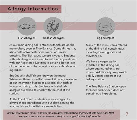 Menu at Teraanga Commons Dining Hall restaurant, Ottawa