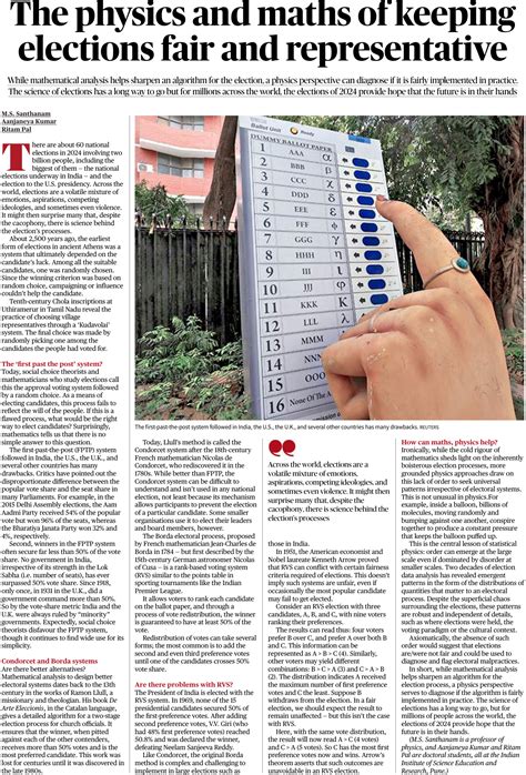 Election Insights - Santhanam Lab at IISER Pune