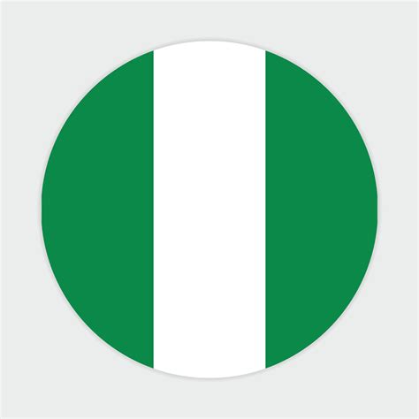 Nigeria flag vector icon design. Nigeria circle flag. Round of Nigeria flag. 31092637 Vector Art ...
