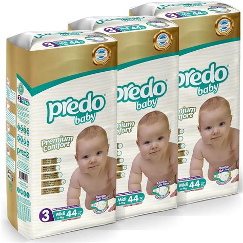 Predo Baby Midi Advantage Pack Diapers, 4-9 Kg, 44 Piece, One Size ...