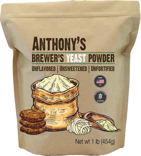 Amazon.com : Anthony's Brewer's Yeast, 1 lb, Made in USA, Gluten Free ...