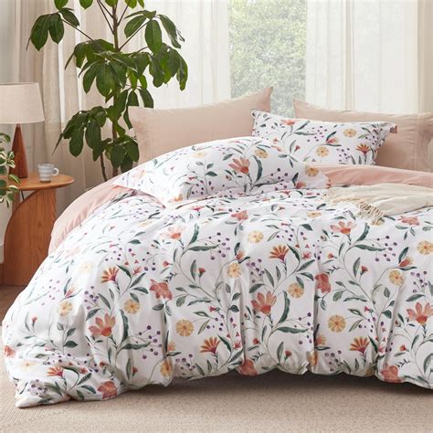 Bedsure Duvet Cover King Size - Reversible Floral Duvet Cover Set with ...
