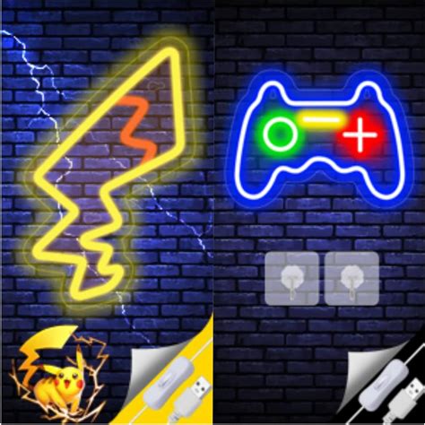 Buy Anime pikachu neon sign Gaming neon sign for game room decor Online ...