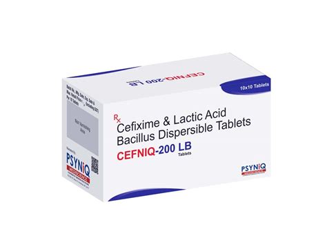 CEFNIQ200 LB - Each Uncoated Dispersible Tablet Contains Cefixime - 200 ...